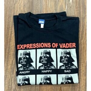 Star Wars Expressions of Darth Vader Officially Licensed Adult Large T Shirt